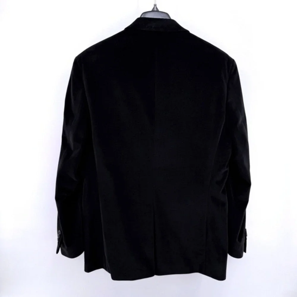 Lauren Ralph Lauren Blazer Mens‎ 40R Pre-Owned Sport Coat Black Velvet Paisley